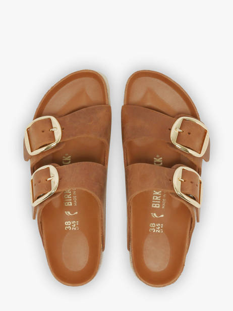 Mules Arizona Big Buckle Birkenstock Marron women 1011073 vue secondaire 3