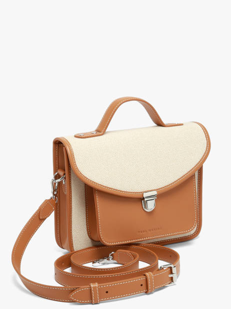 Sac Mademoiselle George Escapade Cuir Et Coton Paul marius Beige escapade GEORGESC vue secondaire 2