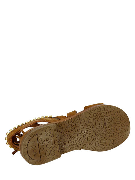Suede Leather Sandals Strass Mjus Brown accessoires M05046 other view 5
