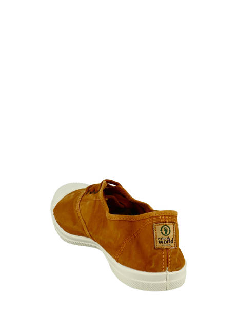 Sneakers Natural world Marron accessoires 102E vue secondaire 2
