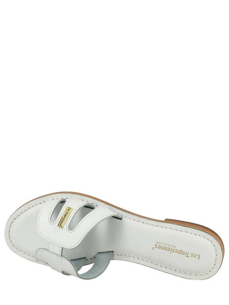 Slippers Damia In Leather Les tropeziennes White accessoires DAMIA other view 4