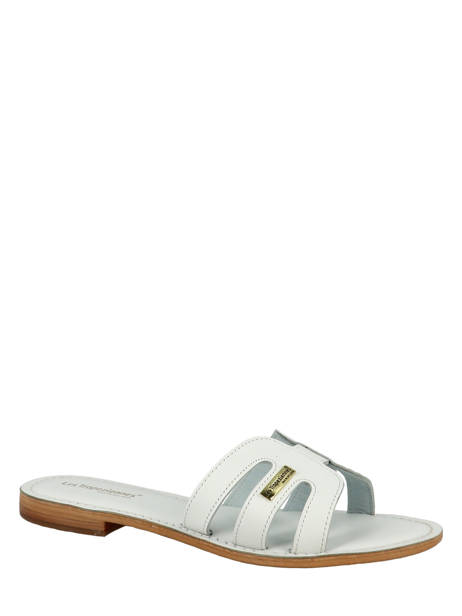 Slippers Damia In Leather Les tropeziennes White accessoires DAMIA