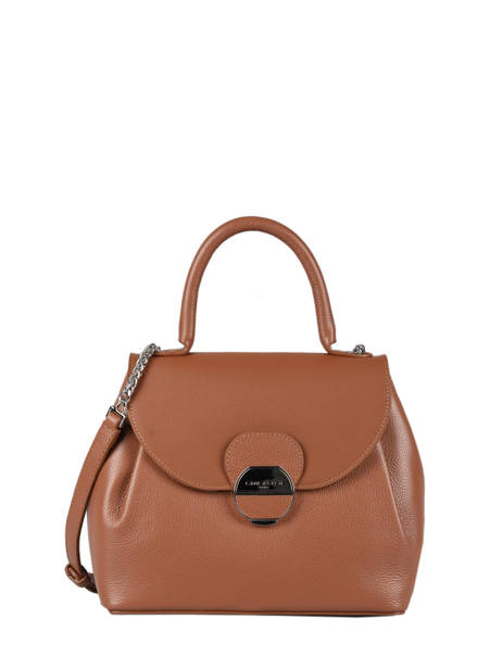 Leather Foulonné Pia Top-handle Bag Lancaster Brown retro janis 62