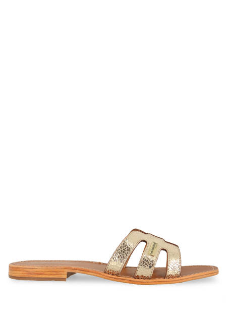 Leather Hadamia Slide Sandals Les tropeziennes Gold accessoires HADAMIA