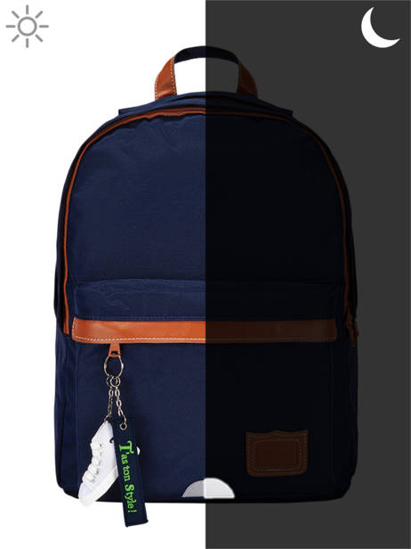 2-compartment Backpack Tann's Blue les fantaisies g - 22-63111 other view 5