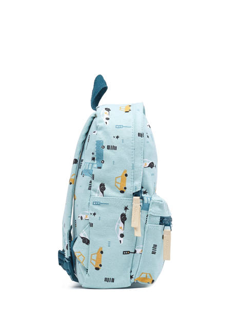Backpack Traffic 1 Compartment Kidzroom Blue mini 986 other view 2