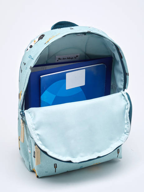 Backpack Traffic 1 Compartment Kidzroom Blue mini 986 other view 3