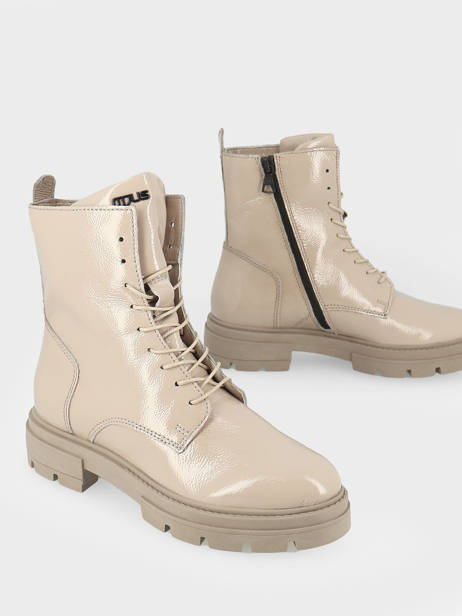 Boots In Leather Mjus Beige accessoires M79258 other view 3