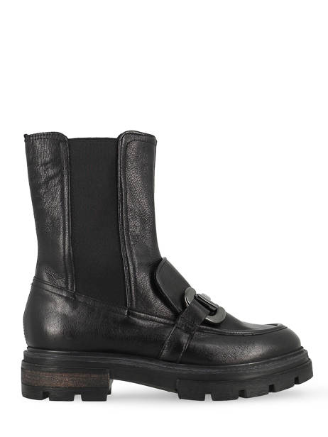 Boots In Leather Mjus Black accessoires P31204