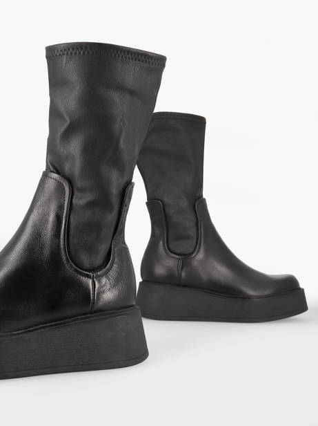 Boots In Leather Mjus Black accessoires P78304 other view 1