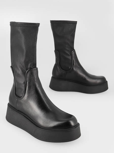 Boots In Leather Mjus Black accessoires P78304 other view 3