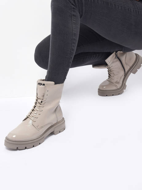Boots In Leather Mjus Beige accessoires M79258 other view 2
