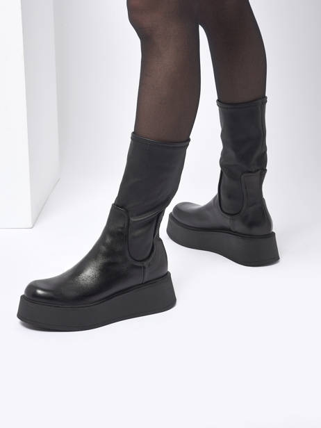 Boots In Leather Mjus Black accessoires P78304 other view 2