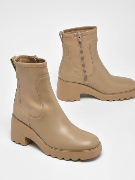 Link Boots In Leather Unisa Beige accessoires LINK other view 4