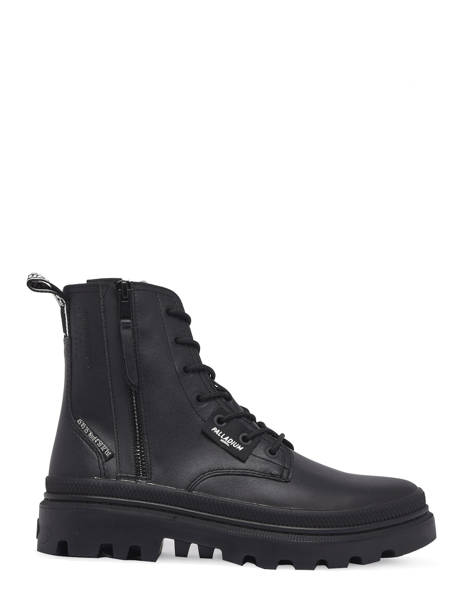 Boots Palla Trooper In Leather Palladium Black accessoires 97207010