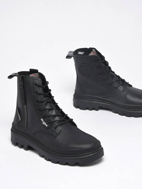 Boots Palla Trooper In Leather Palladium Black accessoires 97207010 other view 3