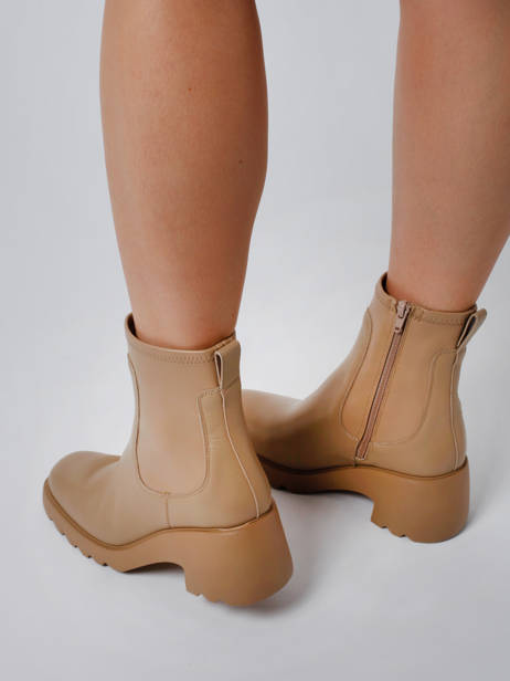 Link Boots In Leather Unisa Beige accessoires LINK other view 2