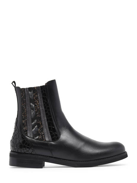 Boots In Leather Folie's Black accessoires 5501