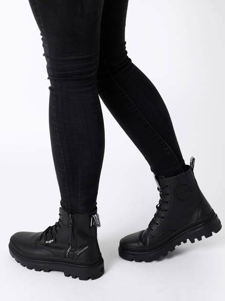 Boots Palla Trooper In Leather Palladium Black accessoires 97207010 other view 2