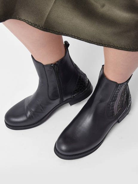 Boots In Leather Folie's Black accessoires 5501 other view 2
