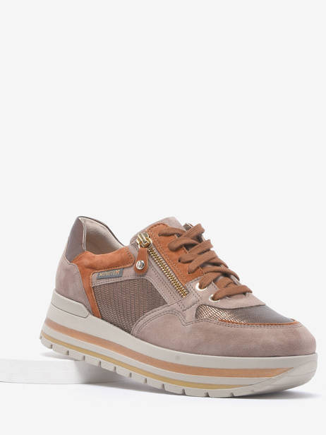 Sneakers Panthea In Leather Mephisto Beige accessoires PANTHEA other view 1