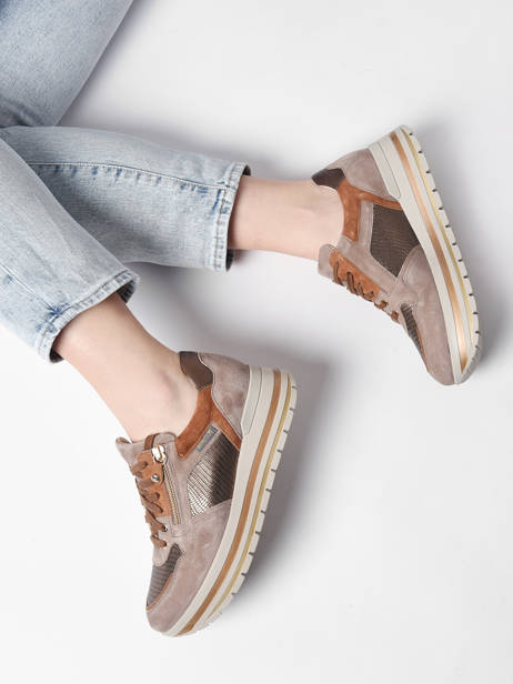 Sneakers Panthea In Leather Mephisto Beige accessoires PANTHEA other view 2