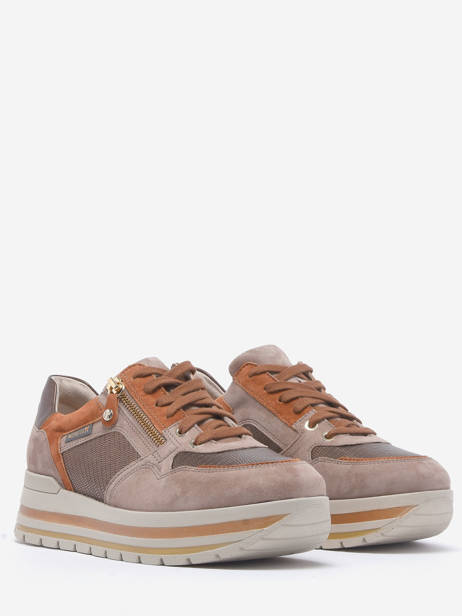 Sneakers Panthea In Leather Mephisto Beige accessoires PANTHEA other view 3
