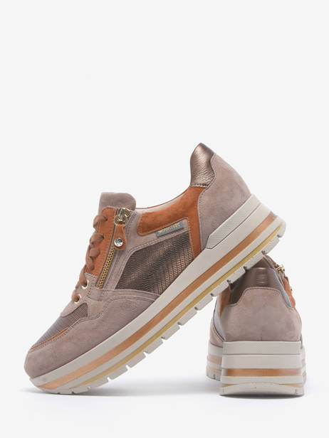 Sneakers Panthea In Leather Mephisto Beige accessoires PANTHEA other view 4