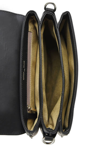 Leather Crossbody Bag Sagan Nathan baume Black ines 2 other view 3