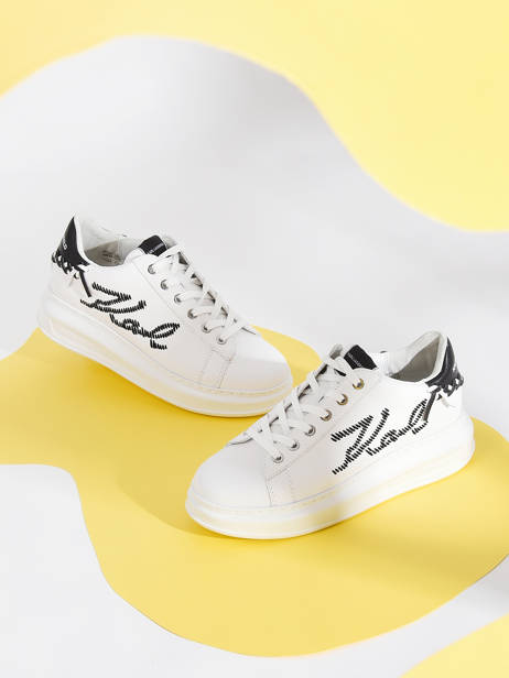 Sneakers Kapri Whipstitch En Cuir Karl lagerfeld Blanc accessoires KL62572