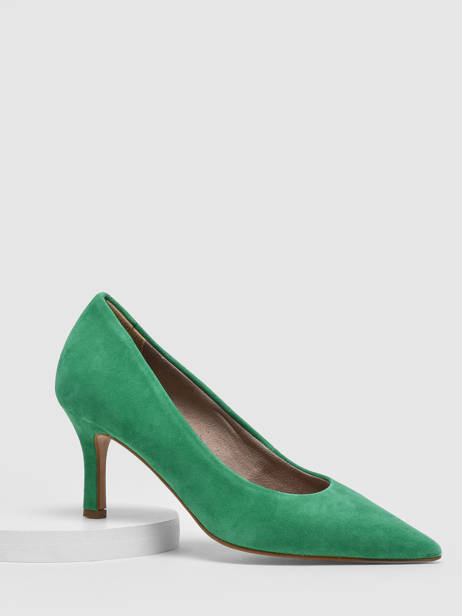 Escarpins Talon Aiguille En Cuir En Cuir Tamaris Vert accessoires 20 vue secondaire 1