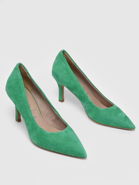 Escarpins Talon Aiguille En Cuir En Cuir Tamaris Vert accessoires 20 vue secondaire 3