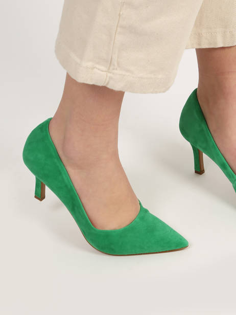 Escarpins Talon Aiguille En Cuir En Cuir Tamaris Vert accessoires 20 vue secondaire 2