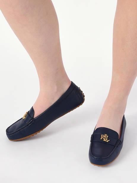 Moccasins Barnsbury In Leather Lauren ralph lauren Blue accessoires 85284707 other view 2