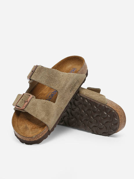 Mules Arizona En Cuir Birkenstock Beige accessoires 951303 vue secondaire 2