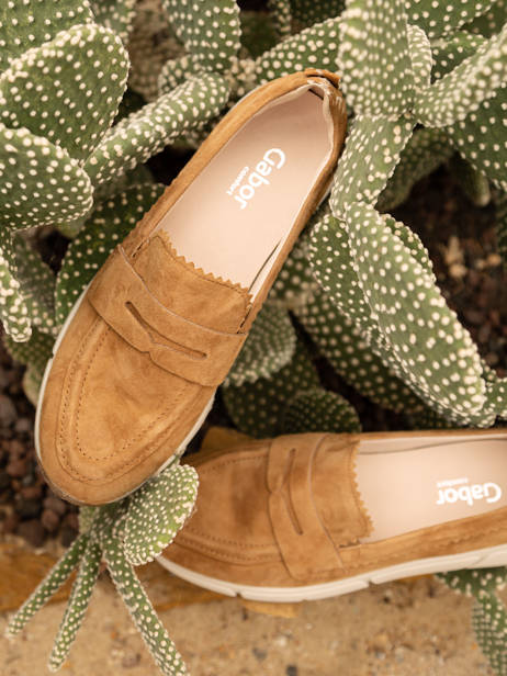 Moccasins In Leather Gabor Brown accessoires 35