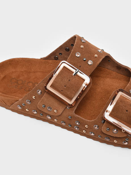 Slippers In Leather Colors of california Brown accessoires HCBIO304 other view 1