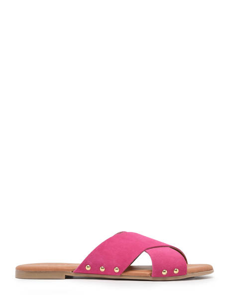 Mules Vuma En Cuir Pieces Violet accessoires 17123021