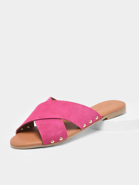 Mules Vuma En Cuir Pieces Violet accessoires 17123021 vue secondaire 1