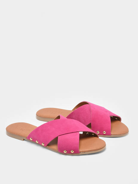 Mules Vuma En Cuir Pieces Violet accessoires 17123021 vue secondaire 2