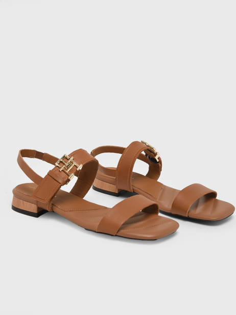 Sandals In Leather Tommy hilfiger Brown accessoires 7094GU9 other view 2