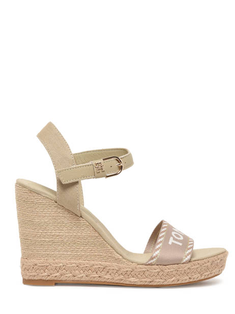 Platform  Sandals In Leather Tommy hilfiger Beige accessoires 7088RBT