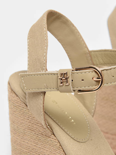 Platform  Sandals In Leather Tommy hilfiger Beige accessoires 7088RBT other view 1