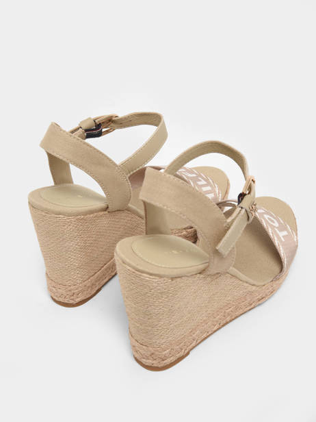 Platform  Sandals In Leather Tommy hilfiger Beige accessoires 7088RBT other view 3