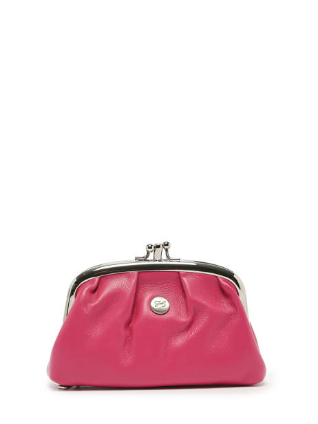 Coin Purse Leather Hexagona Pink coconut E77270