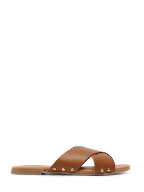 Mules En Cuir Pieces Marron accessoires 17136358