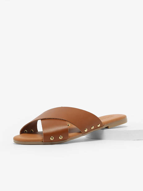 Mules En Cuir Pieces Marron accessoires 17136358 vue secondaire 1