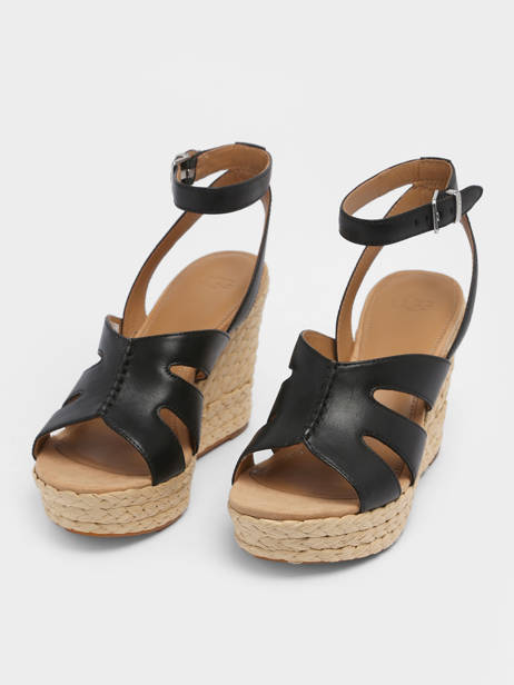 Platform Sandals Careena In Leather Ugg Black accessoires 1128251 other view 3