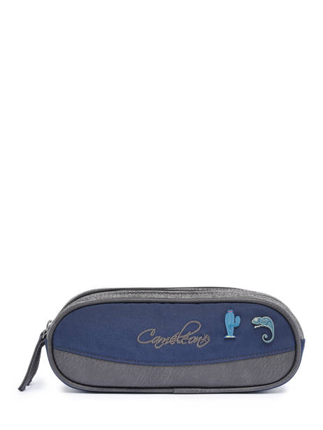 2-compartment  Pouch Cameleon Violet vintage pin's TROU other view 1