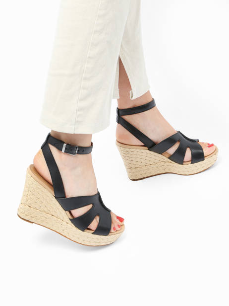 Platform Sandals Careena In Leather Ugg Black accessoires 1128251 other view 2